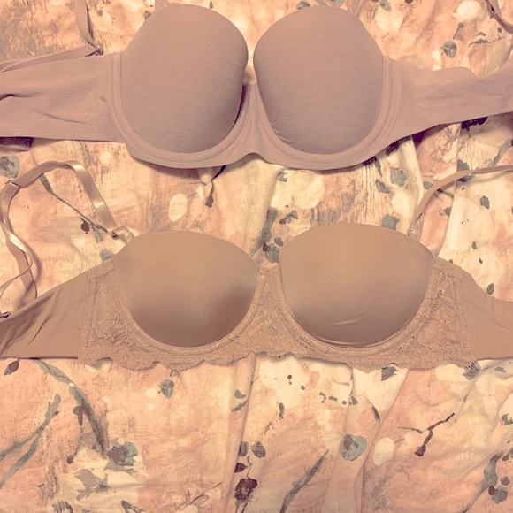 2 Strapless bras, 32C - Picture 1 of 4